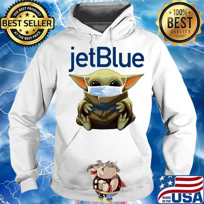 Baby yoda hug jetblue covid-19 s Hoodie