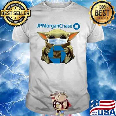 Baby yoda hug jp morgan chase covid-19 shirt