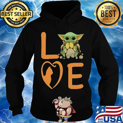 Baby Yoda hug Paw Cat love s Hoodie