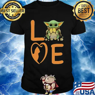 Baby Yoda hug Paw Cat love shirt