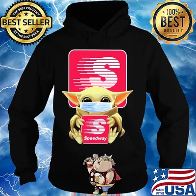 Baby Yoda hug Speedway Mask s Hoodie