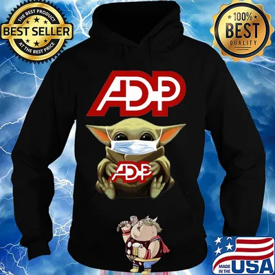 Baby Yoda mask hug ADP Automatic data processing s Hoodie