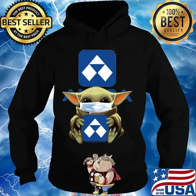 Baby Yoda mask hug Alca s Hoodie