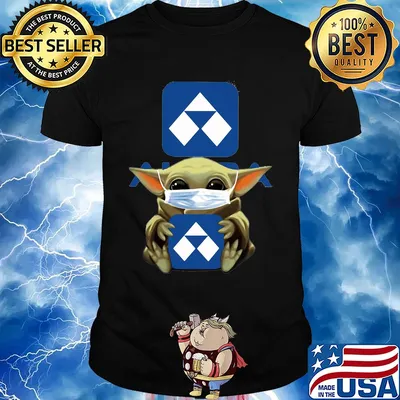 Baby Yoda mask hug Alca shirt