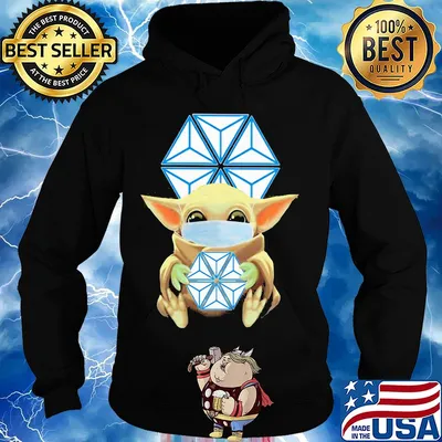Baby Yoda mask hug Bristol Myers Squibb s Hoodie