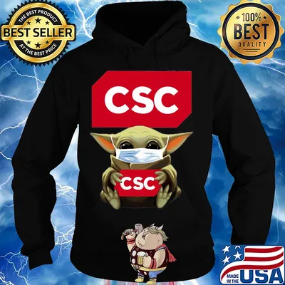 Baby Yoda mask hug CSC s Hoodie