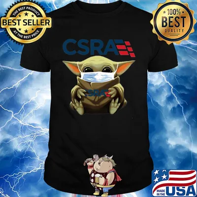 Baby Yoda mask hug CSRA shirt
