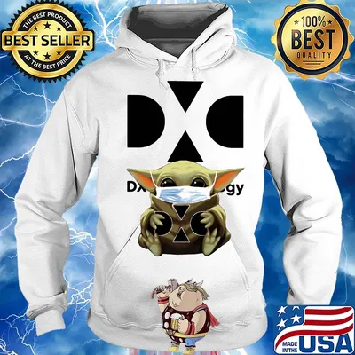 Baby Yoda mask hug DXC technology s Hoodie