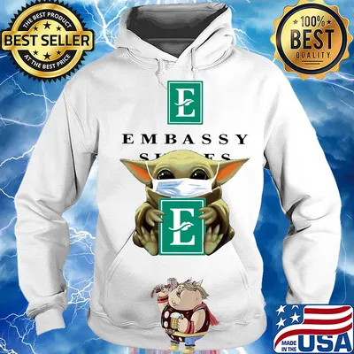 Baby Yoda mask hug Embassy s Hoodie