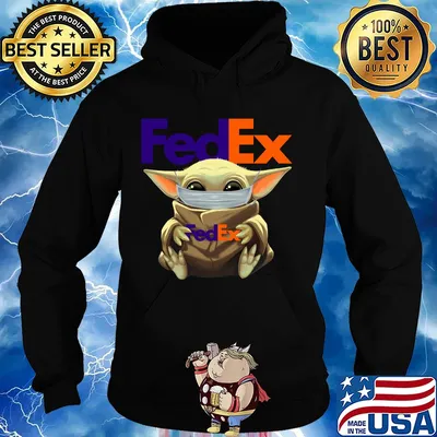 Baby Yoda mask hug Fedex s Hoodie