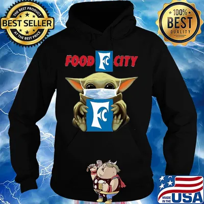 Baby Yoda Mask hug Food City s Hoodie