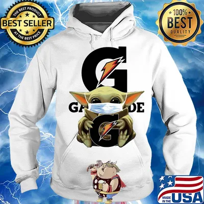 Baby Yoda mask hug gatorade retail s Hoodie