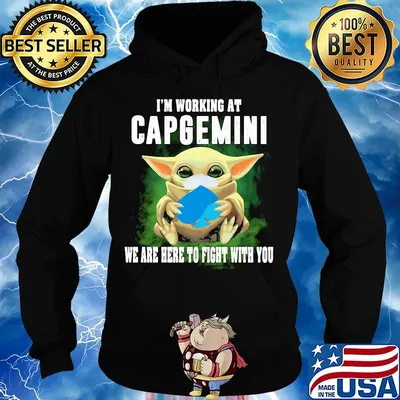 Baby Yoda mask hug I'm working at Capgemini we are here to fight with you s Hoodie