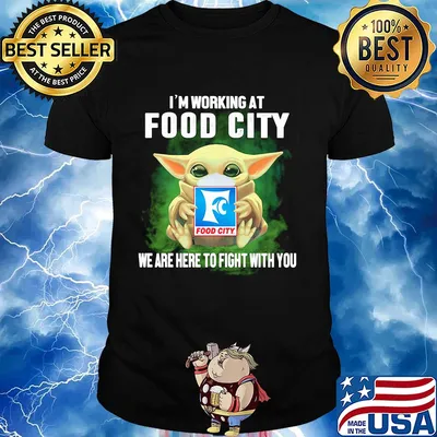 Baby Yoda mask hug I'm working at Food City we are here to fight with you shirt