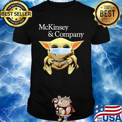 Baby Yoda Mask hug Mc Kinsey and Company shirt