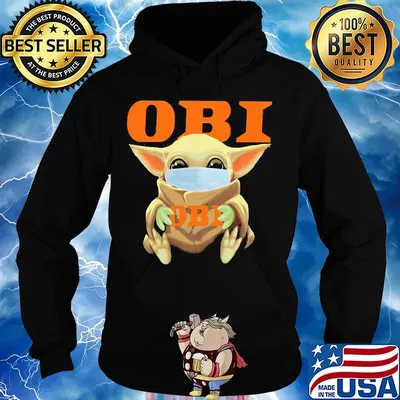 Baby Yoda mask hug OBI s Hoodie