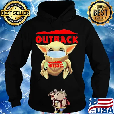 Baby Yoda mask hug Outback s Hoodie
