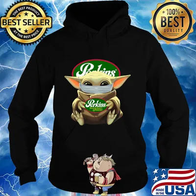 Baby Yoda mask hug Perkins Restaurant and Bakery s Hoodie