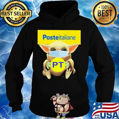 Baby Yoda mask hug Posteitaliane s Hoodie
