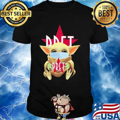 Baby Yoda mask hug Pret shirt