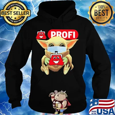 Baby Yoda mask hug Profi s Hoodie