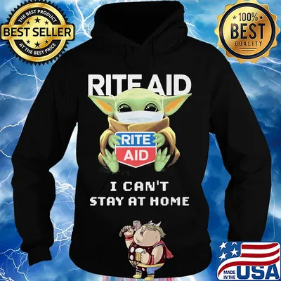 Baby Yoda mask hug Rite Aid I can't stay at home s Hoodie
