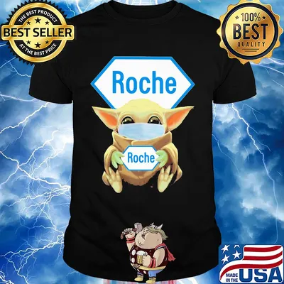 Baby Yoda mask hug Roche shirt