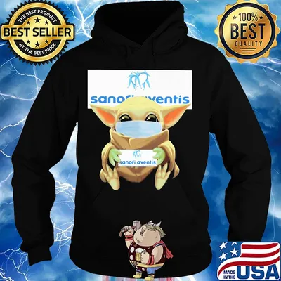 Baby Yoda mask hug Sanofi Aventis s Hoodie