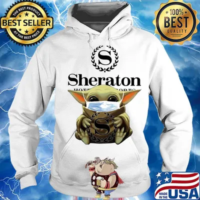 Baby Yoda mask hug Sheraton s Hoodie