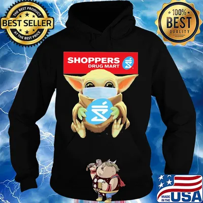 Baby Yoda mask hug Shoppers Drug Mart s Hoodie