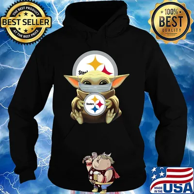 Baby Yoda mask hug Steelers s Hoodie