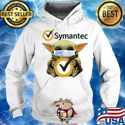 Baby Yoda mask hug Symantec s Hoodie