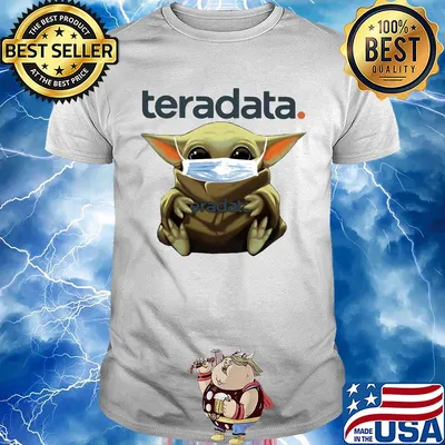 Baby Yoda mask hug Teradata shirt