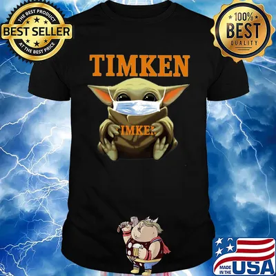 Baby Yoda mask hug Timken shirt