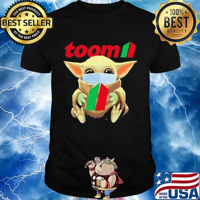 Baby Yoda mask hug Toom shirt