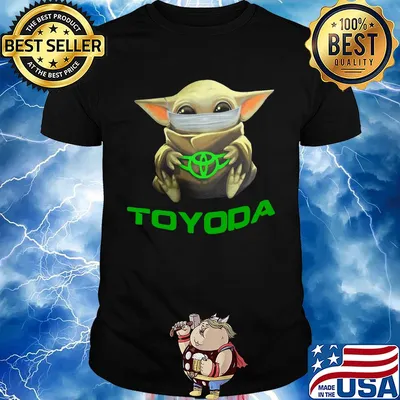 Baby yoda mask hug toyoda logo shirt