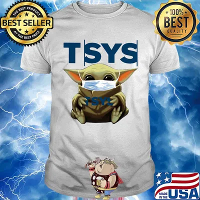 Baby Yoda mask hug TSYS shirt