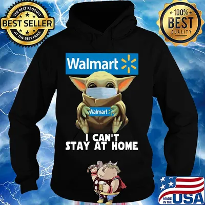 Baby Yoda mask hug Walmart I can't stay at home s Hoodie