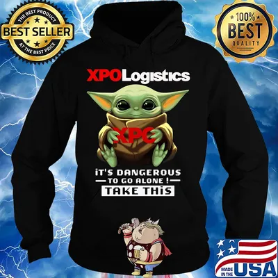 Baby Yoda mask hug XPO Logistics it's dangerous to go alone take this s Hoodie