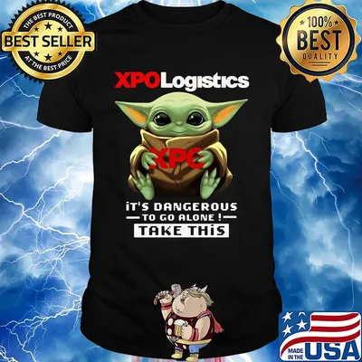 Baby Yoda mask hug XPO Logistics it's dangerous to go alone take this shirt