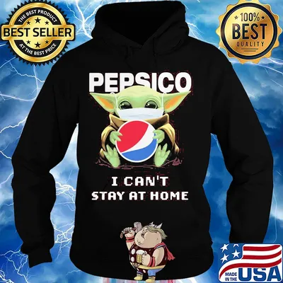 Baby Yoda mask Pepsico I can't stay at home s Hoodie
