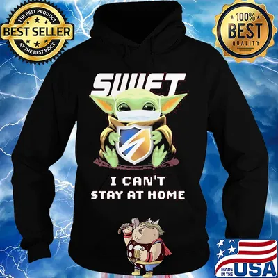Baby Yoda mask Swift I can't stay at home s Hoodie