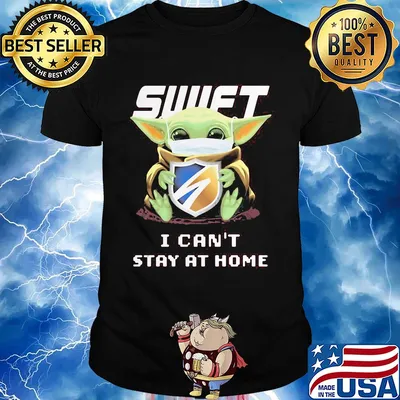 Baby Yoda mask Swift I can't stay at home shirt