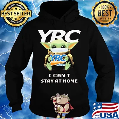 Baby Yoda mask YRC Freight I can't stay at home s Hoodie