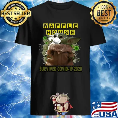 Baby Yoda Waffle House Survived Covid-19 2020 Tshirt
