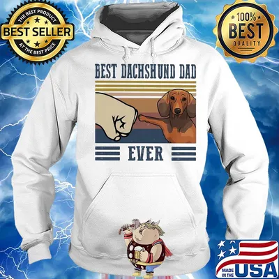 Best Dachshund dad ever vintage s Hoodie