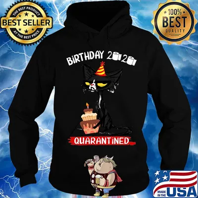Birthday 2020 quarantined Cat Toilet paper s Hoodie