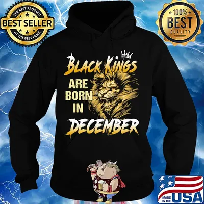 Black Kings are born in December Lion s Hoodie
