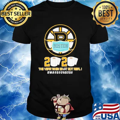 Boston bruins 2020 the year when shit gor teal quarantined toilet paper mask covid-19 shirt
