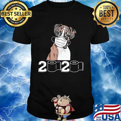 Boxer dog mask 2020 toilet paper shirt